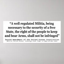 Second Amendment to the United States Constitution Posters