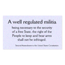 Second Amendment trivia cards Business Cards