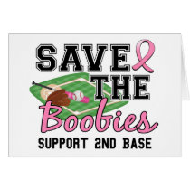 Second Base 10 Breast Cancer Greeting Card