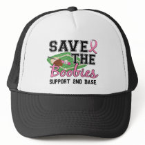 Second Base 10 Breast Cancer Trucker Hats