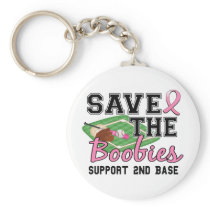 Second Base 10 Breast Cancer Key Chains