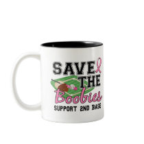 Second Base 10 Breast Cancer Mugs