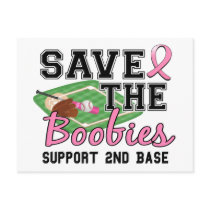 Second Base 10 Breast Cancer Post Cards