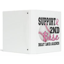 Second Base 14 Breast Cancer Vinyl Binder