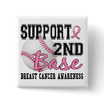 Second Base 14 Breast Cancer Pin