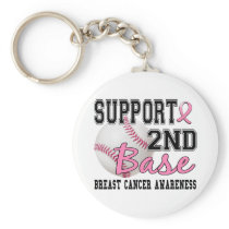 Second Base 14 Breast Cancer Key Chain