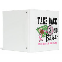 Second Base 22 Breast Cancer 3 Ring Binders