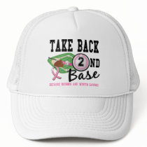 Second Base 22 Breast Cancer Trucker Hats