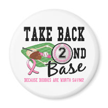Second Base 22 Breast Cancer Magnet