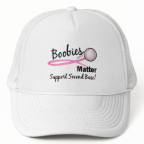 Second Base 4 Breast Cancer Trucker Hats