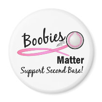 Second Base 4 Breast Cancer Magnets