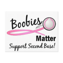 Second Base 4 Breast Cancer Postcards