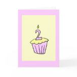 Second Birthday Cupcake Party Invitation cards