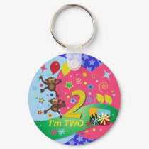 Second Birthday: Cute and Fun, Two Monkeys keychains by adellaandmella Second Birthday: Cute and Fun, Two Monkeys keychains