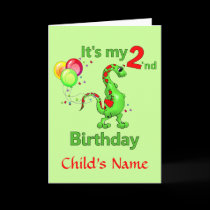 Second Birthday Dinosaur cards