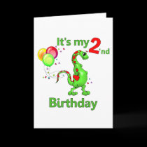Second Birthday Dinosaur cards