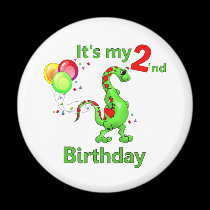 Second Birthday Dinosaur magnets