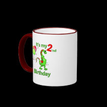 Second Birthday Dinosaur mugs