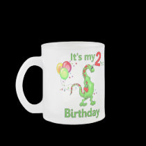 Second Birthday Dinosaur mugs