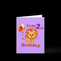 Second Birthday Lion cards