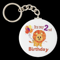 Second Birthday Lion keychains