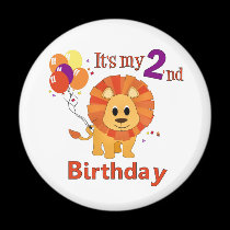 Second Birthday Lion magnets