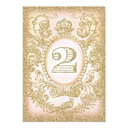 Second Birthday Once Upon a Time Princess Cards (front side)