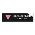 SECOND CLASS CITIZEN bumper stickers