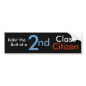 Second Class Citizen Bumper Sticker bumper stickers by beeyawn Second Class Citizen Bumper Sticker bumper stickers