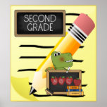 Second Grade Notepad ABC Croc School Poster