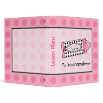 Second Grade Teacher Polka Dot Crayon Binder