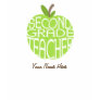 Second Grade Teacher T Shirt - Green Apple