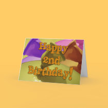 Second happy birthday balloons 2nd cards by graphicdoodles Second happy birthday balloons 2nd cards