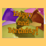 Second happy birthday balloons 2nd cards
