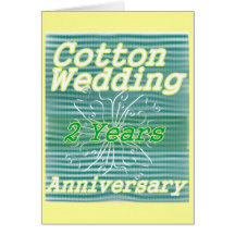 Second wedding anniversary ~ cotton cards