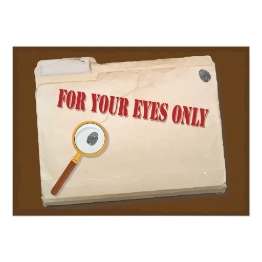 Secret Agent Spy Top Secret Birthday Party Invite