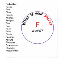 Secret F words posters