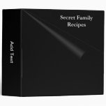 Secret Family Recipes Black Vinyl Binder