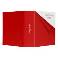 Secret Family Recipes Red &amp; White Vinyl Binder