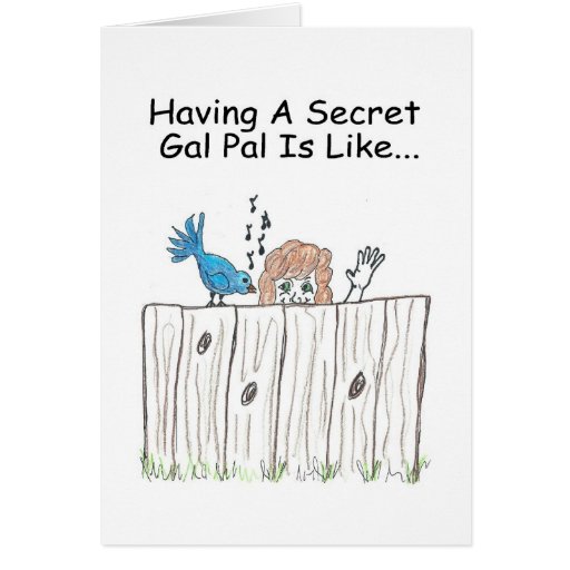 secret greetings secret gal pal greeting card zazzle secret greetings secret gal pal greeting card zazzle