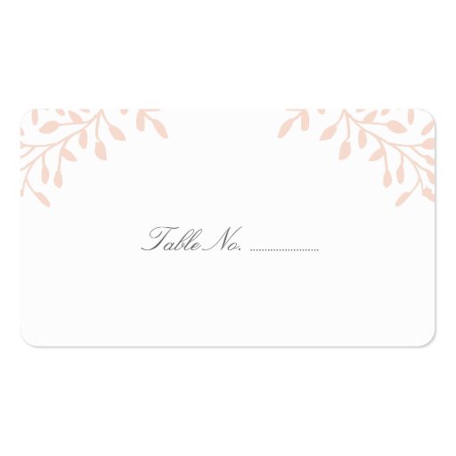 Secret Garden Wedding Place Cards 100 pk Business Card (back side)