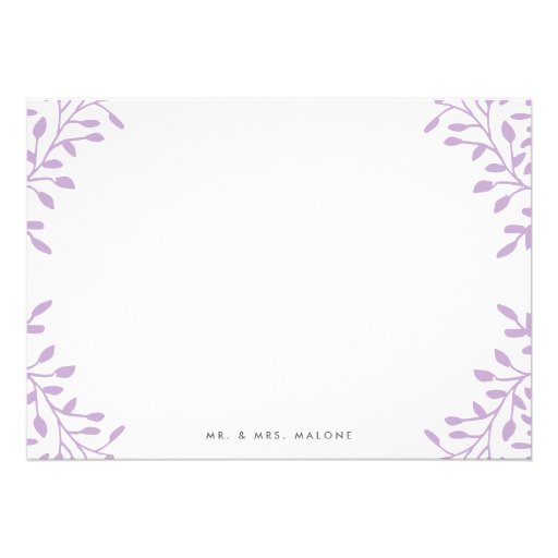 Secret Garden Wedding Stationery - Orchid Purple Personalized Invitations