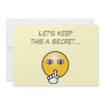 Secret hush emoticon surprise party invites