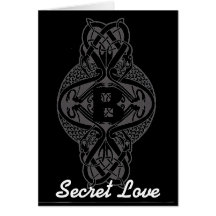 Secret Love Monogram Greeting Card-Customize