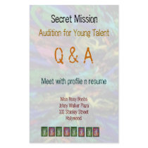 Secret Mission - Audition Young Talent  V2 HP Flyer Design