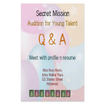Secret Mission - Audition Young Talent  V3 CBaloon Flyers