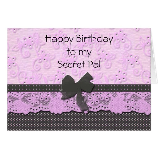 Secret Pal birthday Greeting Card | Zazzle