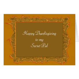 Secret Pal Thanksgiving Card