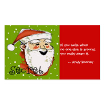 Secret Santa Card business cards