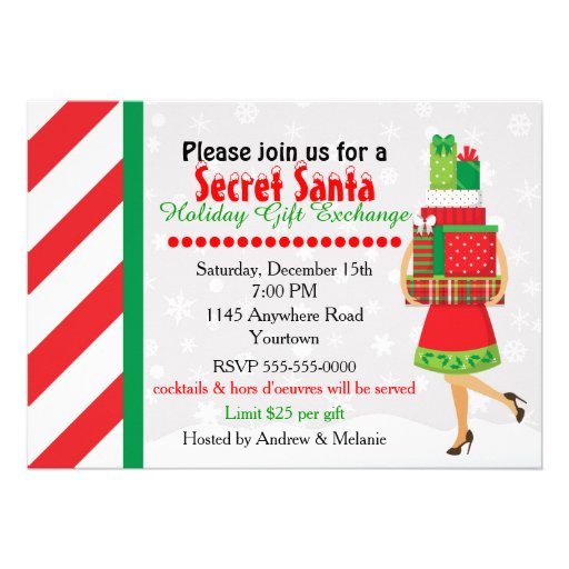 Secret Santa Gift Exchange Invites